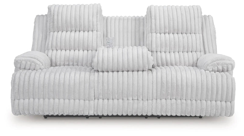 Rhines Falls - Reclining Power Sofa With Drop Down Table - Alloy by Unique Piece Furniture