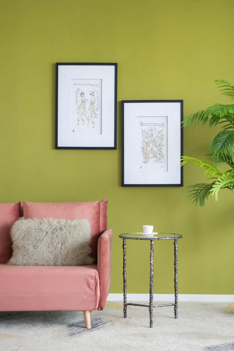 Set of 2 Wall Arts with Black Frames by HouseOfZazla