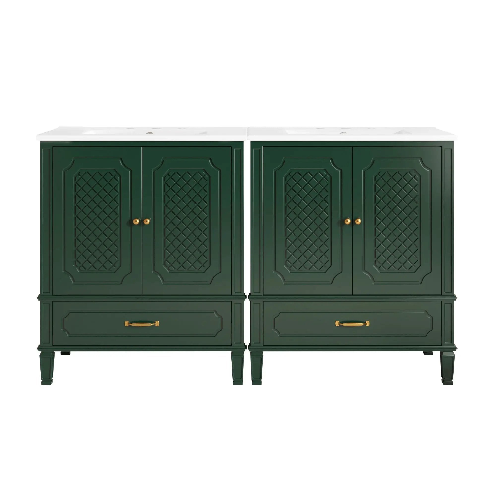 Bathroom Vanity With Sink, Soft Closing Door, Multi Functional Storage by HouseOfZazla