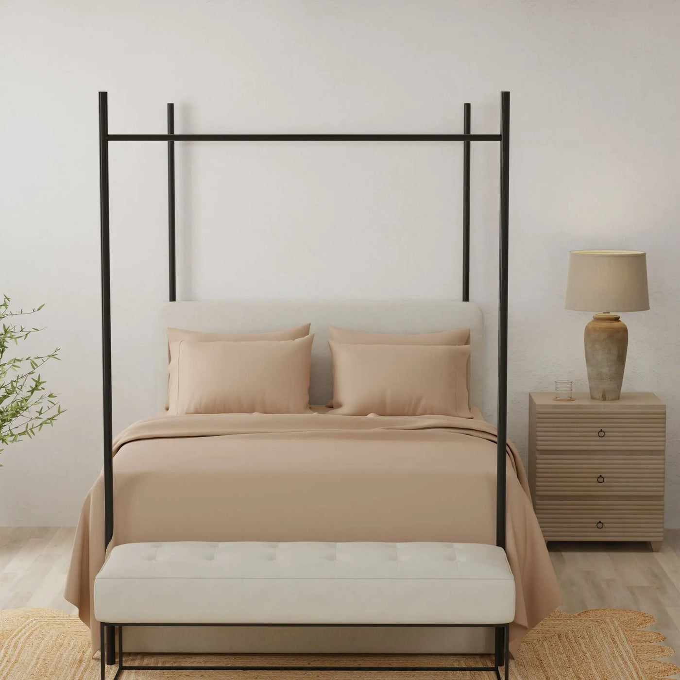 Brushed Hypoallergenic Split Sheet Set by HouseOfZazla