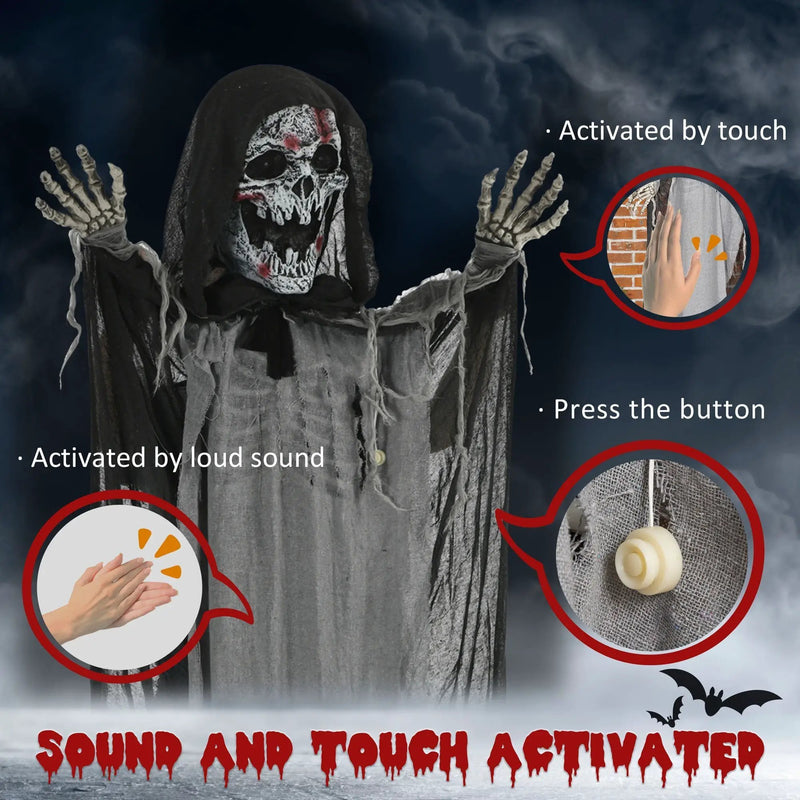 74" Animated Skeleton Witch of the Haunted Hollow by HouseOfZazla