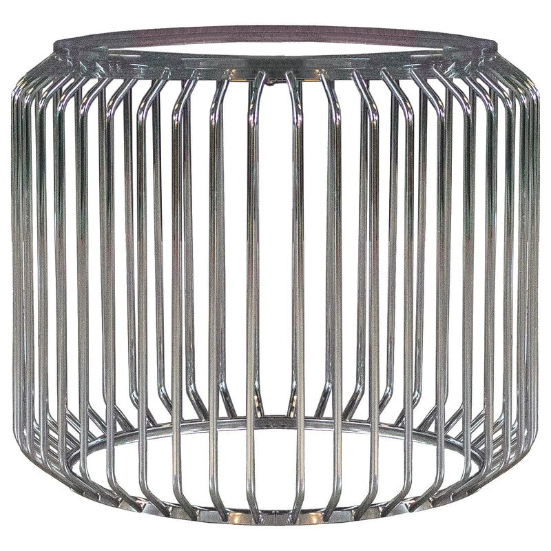 Veena Round Metal Dining Table Base Chrome by Unique Piece Furniture