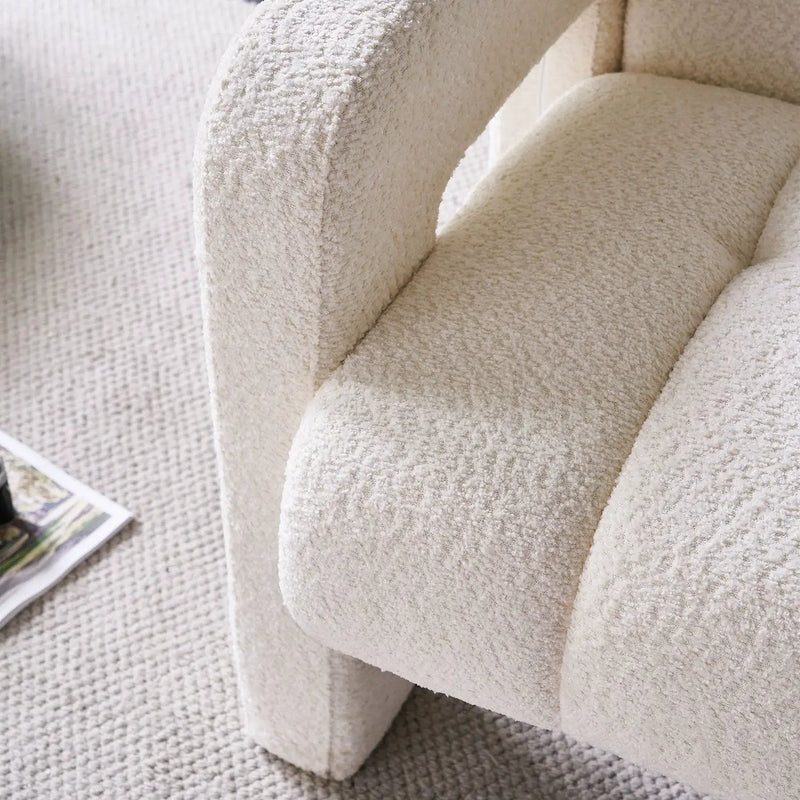 31.10" Wide Boucle Upholstered Accent Chair by BLAKHOM