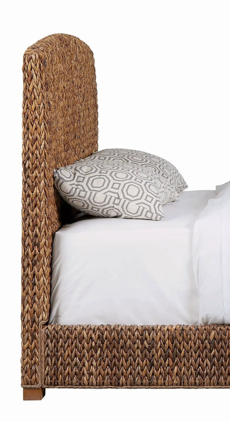 Laughton Woven Banana Leaf California King Headboard Amber by Unique Piece Furniture