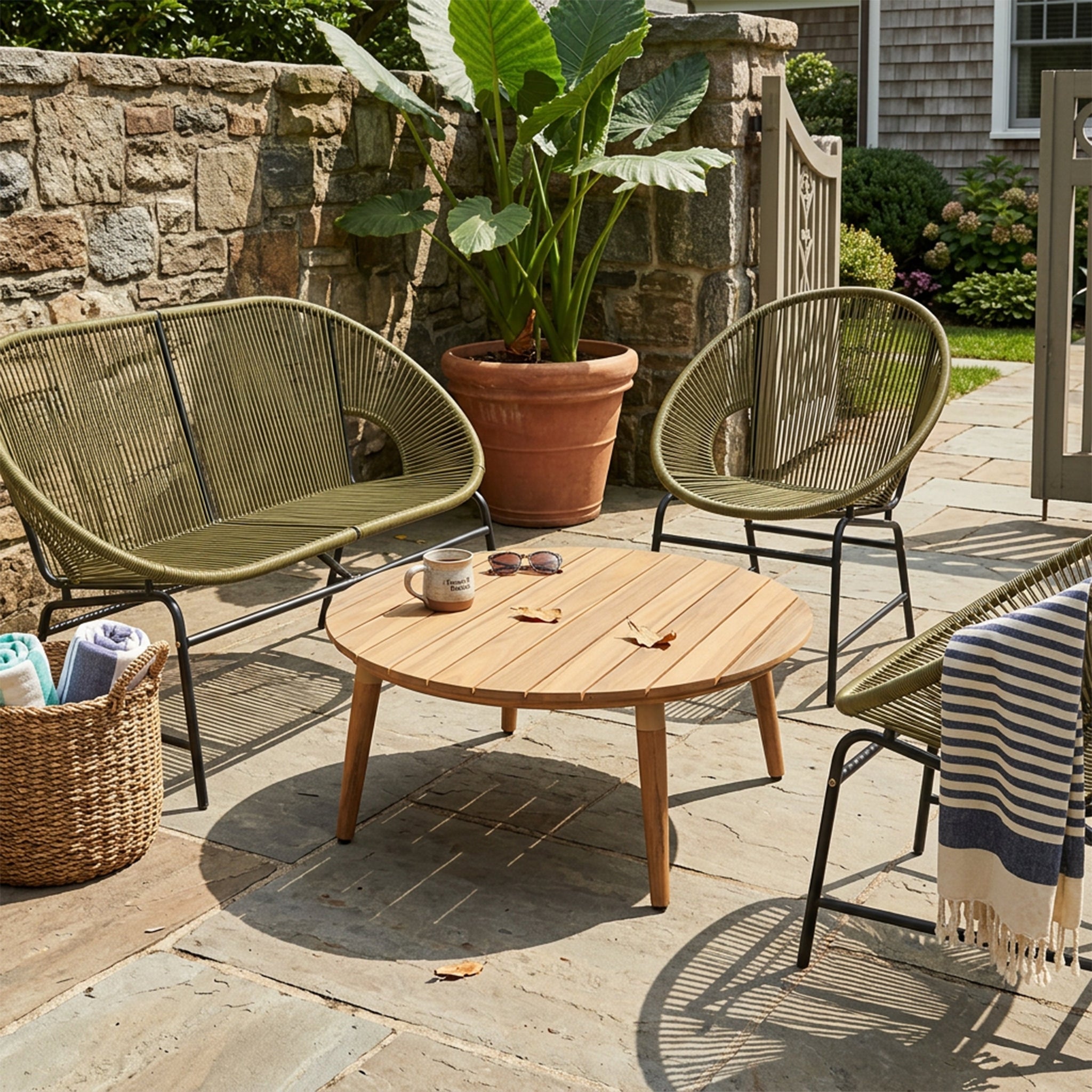 Nusa Outdoor Patio 4-Pcs Chat Set by HouseOfZazla