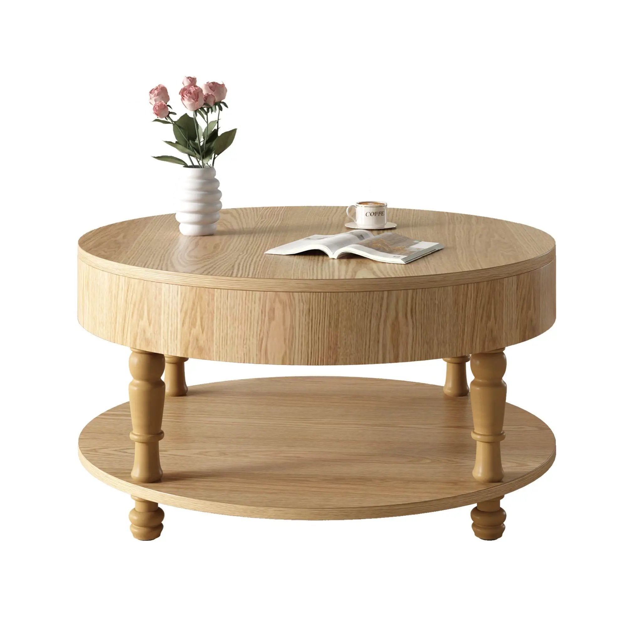 Coffee Table with Dual Storage for Living Room by HouseOfZazla