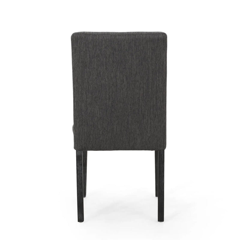 Contemporary Dining Chair with Upholstered Seating and Tapered Legs by HouseOfZazla