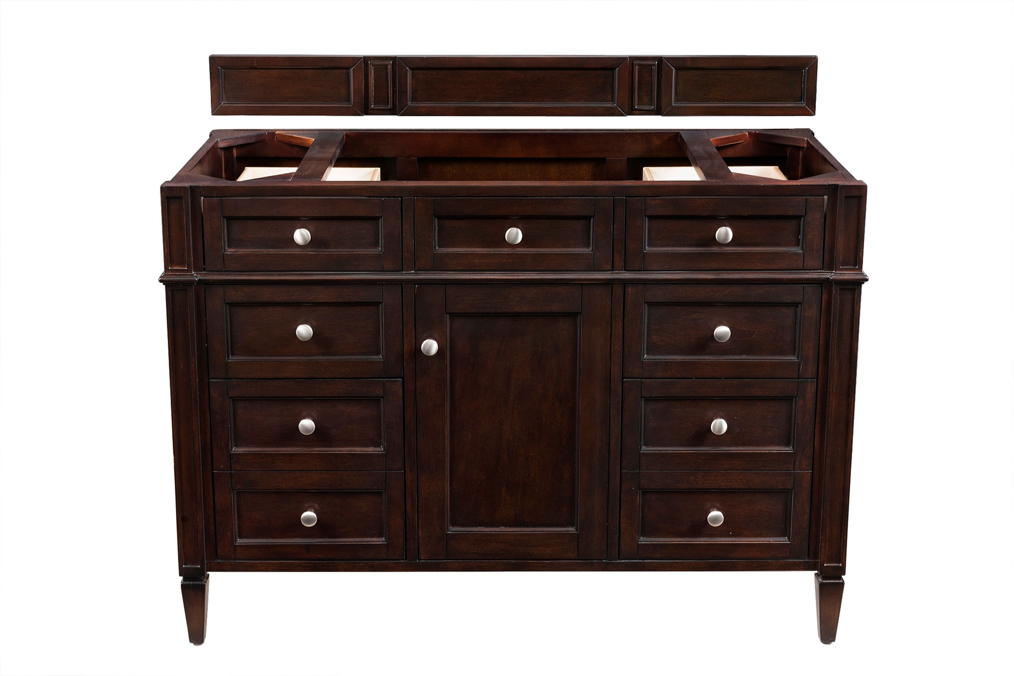 James Martin Brittany 48" Single Bathroom Vanity, Burnished Mahogany, cabinet without a countertop