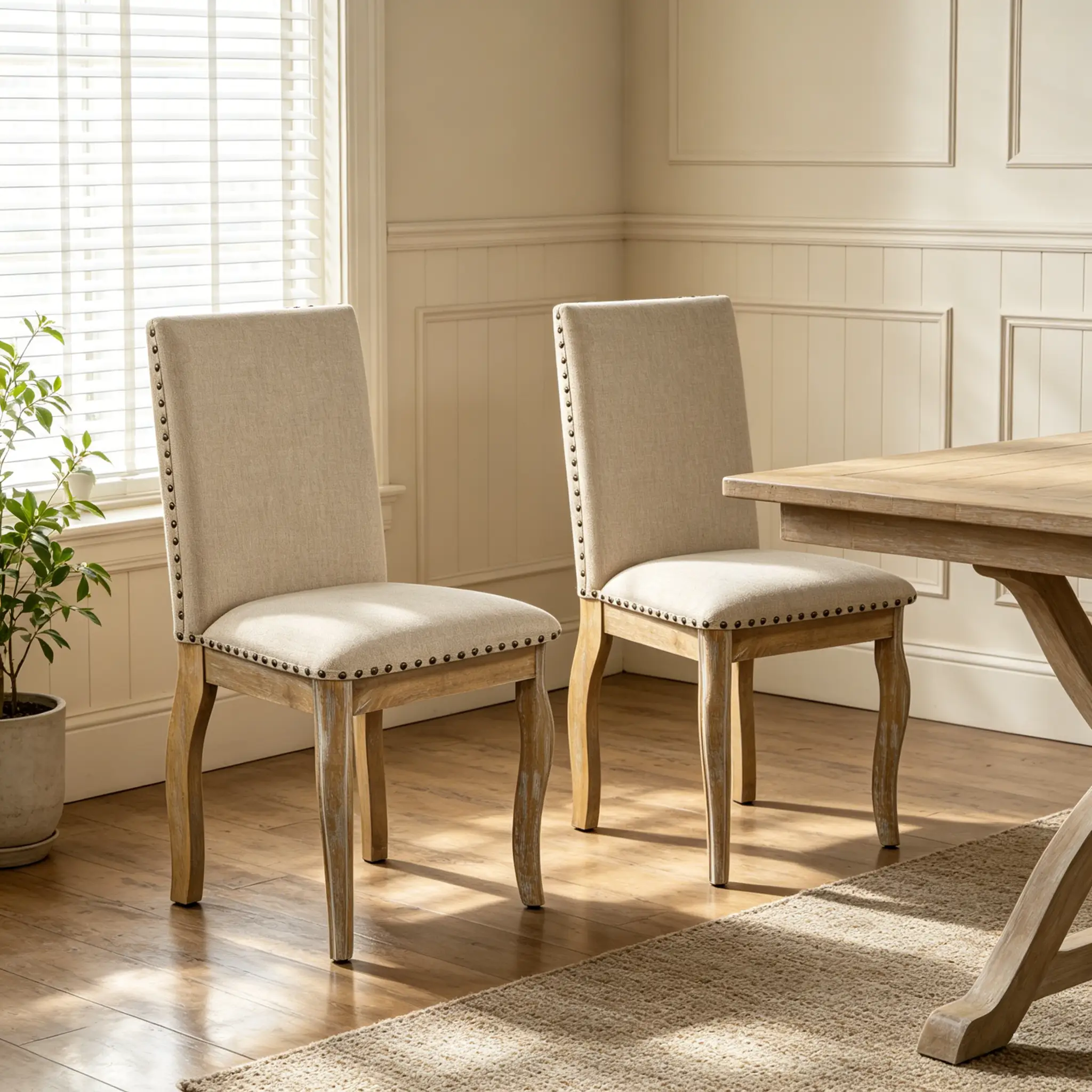 TREXM Set of 2 Dining Chairs by HouseOfZazla