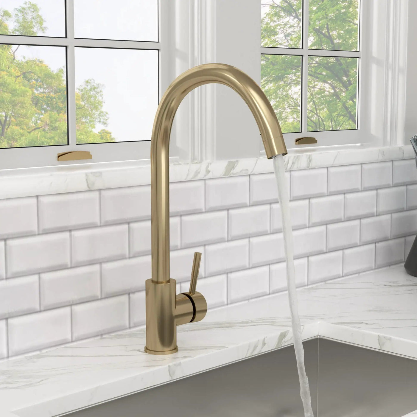 Modern Kitchen Sink Faucet With Single Handle by HouseOfZazla
