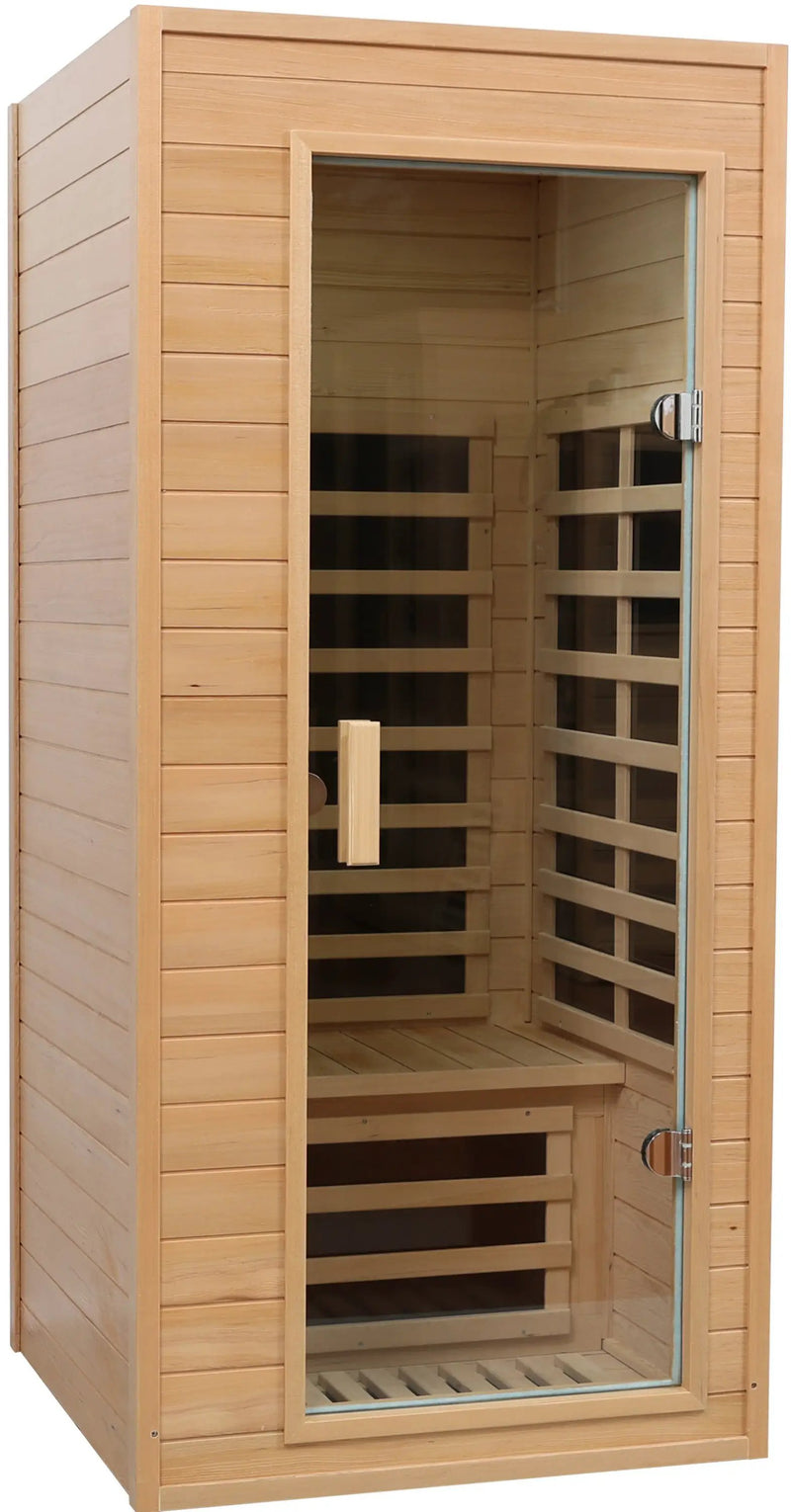 Hemlock One-person far infrared roof embedded indoor sauna room (Left & Right) by HouseOfZazla
