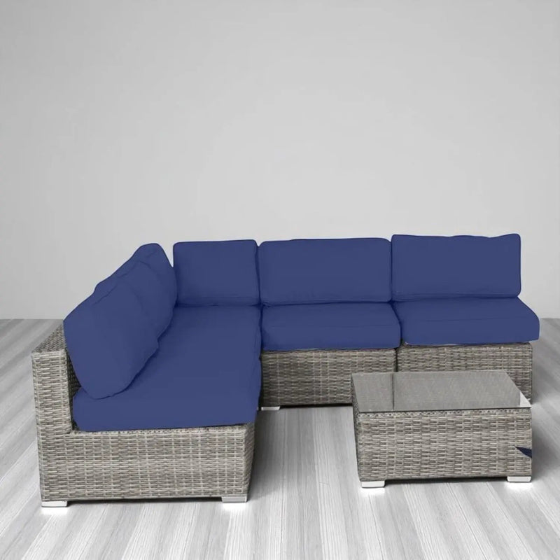 Seating Set With Cushions Handcrafted Wicker Design by HouseOfZazla