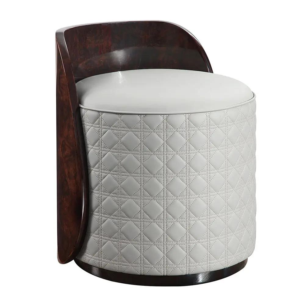 Jamonica - Vanity Stool - Gray & Dark Brown by Unique Piece Furniture
