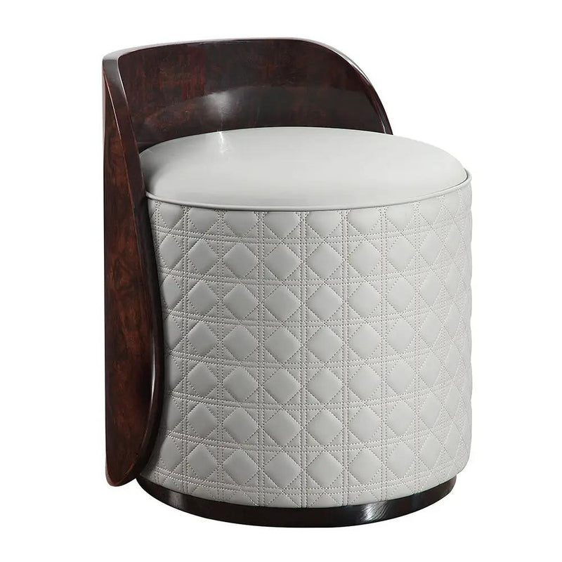 Jamonica - Vanity Stool - Gray & Dark Brown by Unique Piece Furniture