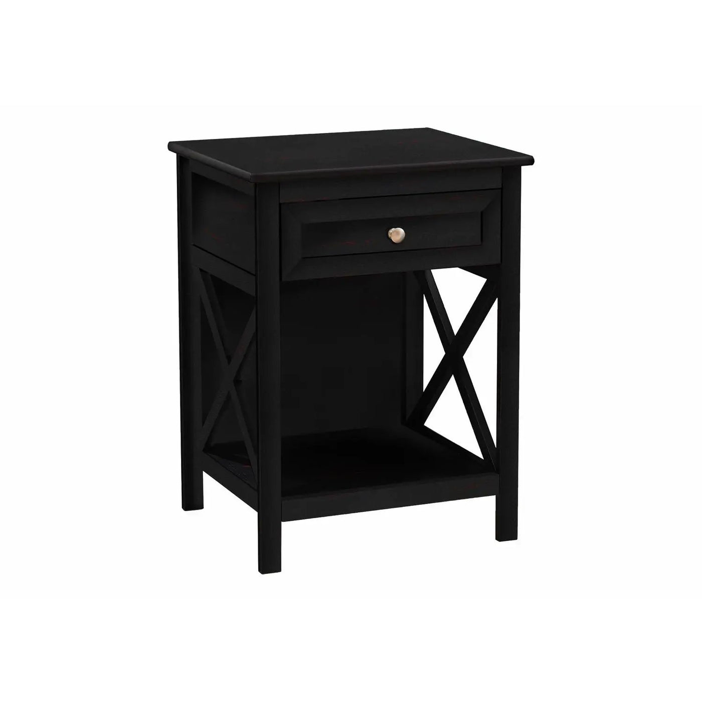 Accent End Table, 2 Tier, Storage Drawer, Transitional Style by Unique Piece Furniture