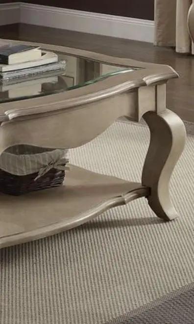 Chelmsford Clear Glass Coffee Table - Taupe by HouseOfZazla