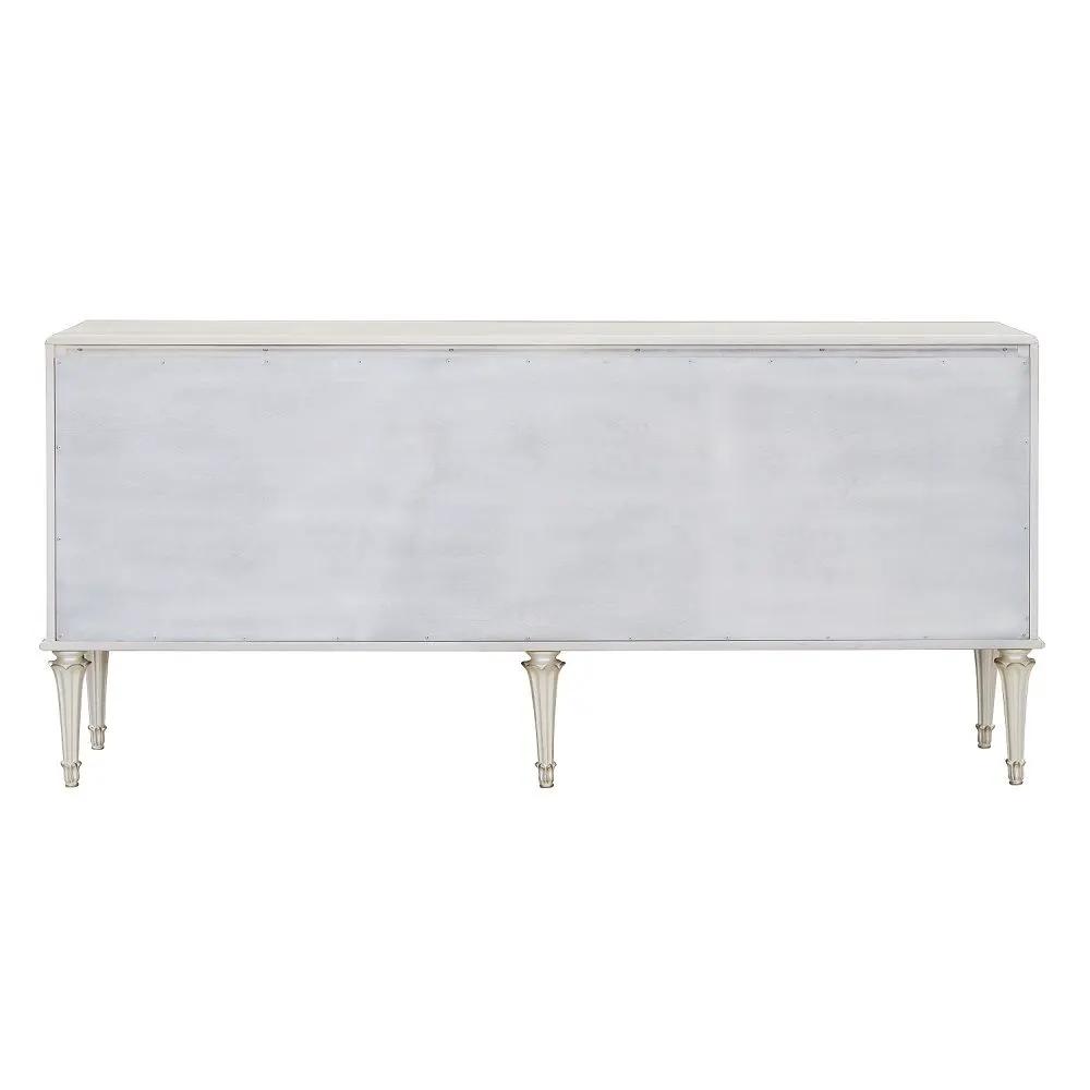 Ansaldo - Console Cabinet - Pearl White & Silver Shimmer by Unique Piece Furniture