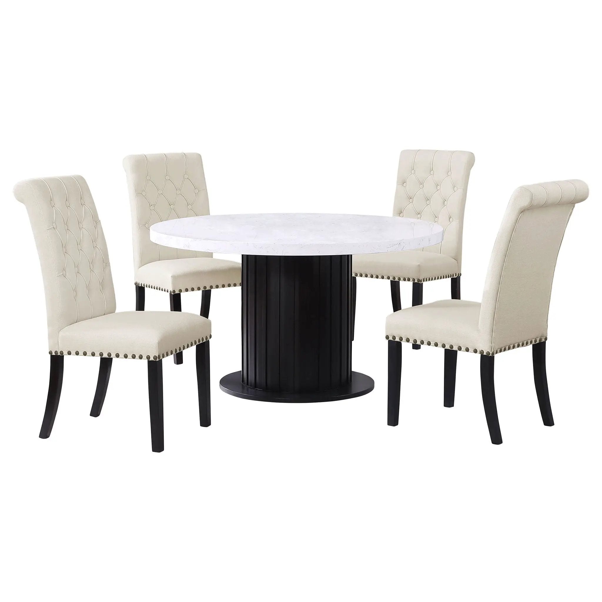 Sherry - 5 Piece Round Dining Table Set by HouseOfZazla
