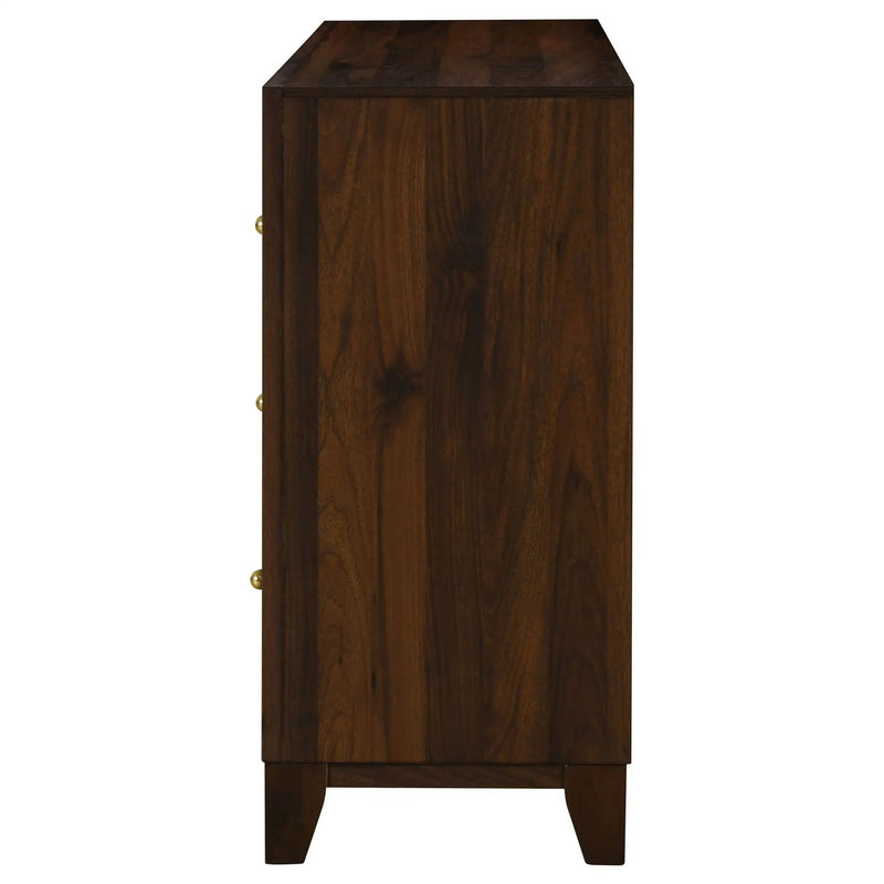 Welsley 6-drawer Dresser Cabinet Walnut by Unique Piece Furniture