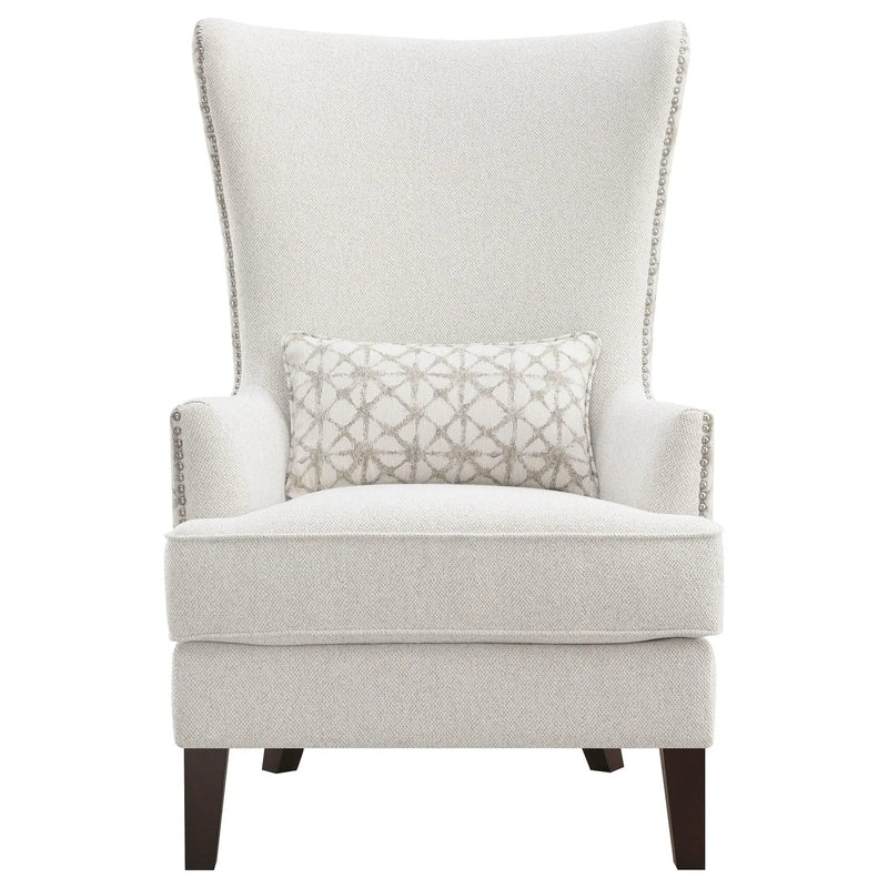 Pippin Upholstered High Wingback Accent Chair Latte by Unique Piece Furniture
