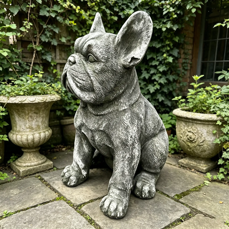 16" Outdoor Weatherproof French Bulldog Statue by HouseOfZazla