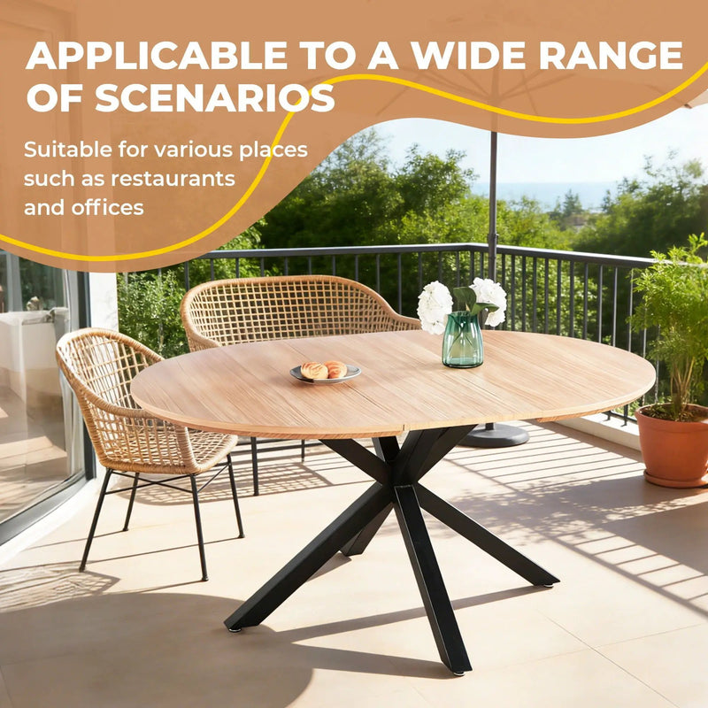 Extendable Round Dining Table - Oak by Unique Piece Furniture