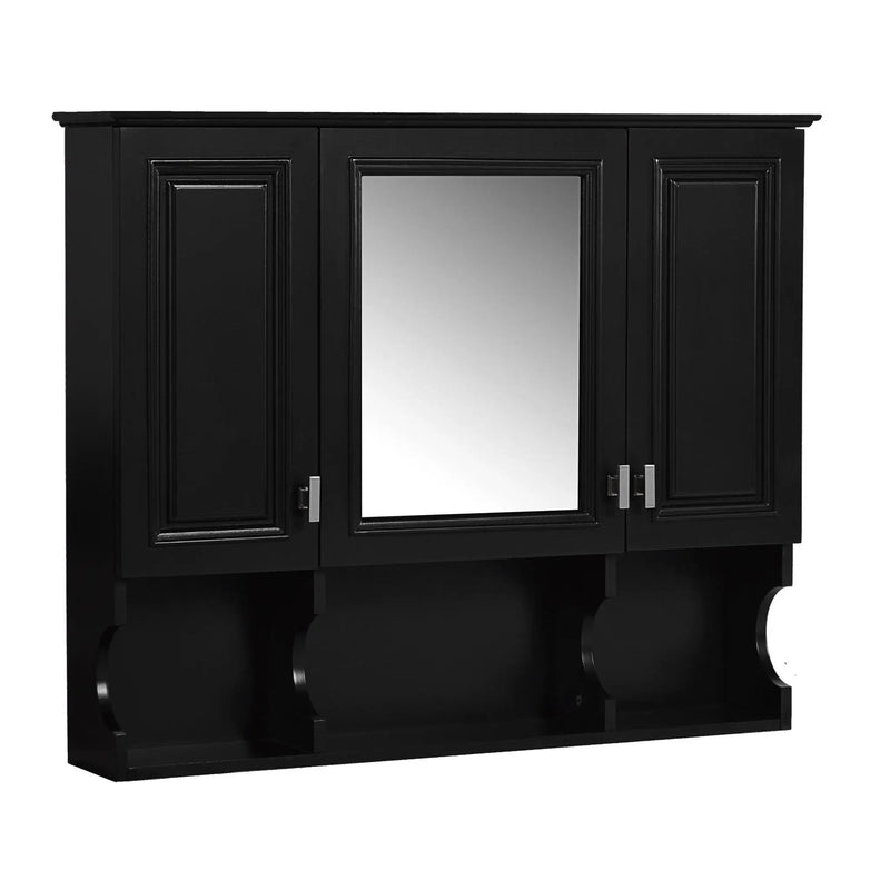 Wall Mounted Bathroom Medicine Wall Cabinet With Mirror & Open Shelves by HouseOfZazla