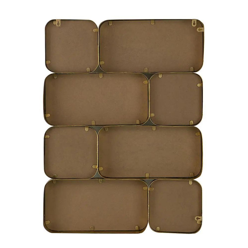 Mirror With en Metal Framed Decorative Rectangle Mirror For Bedroom Dressing Room, Hallway Or Living Spac - Gold by HouseOfZazla