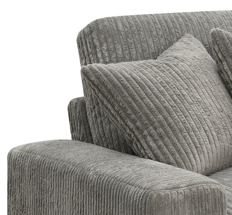 Tavia - Reversible Sectional Sofa With 6 Pillows - Gray by Unique Piece Furniture