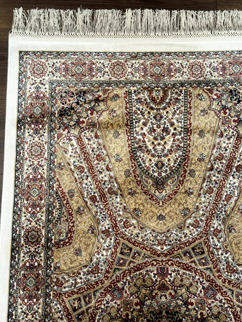 Turkish Silk Runner Rug 2.6 x 12, Hereke Mamluk Runner, Bamboo Silk, New by Jewel Rugs