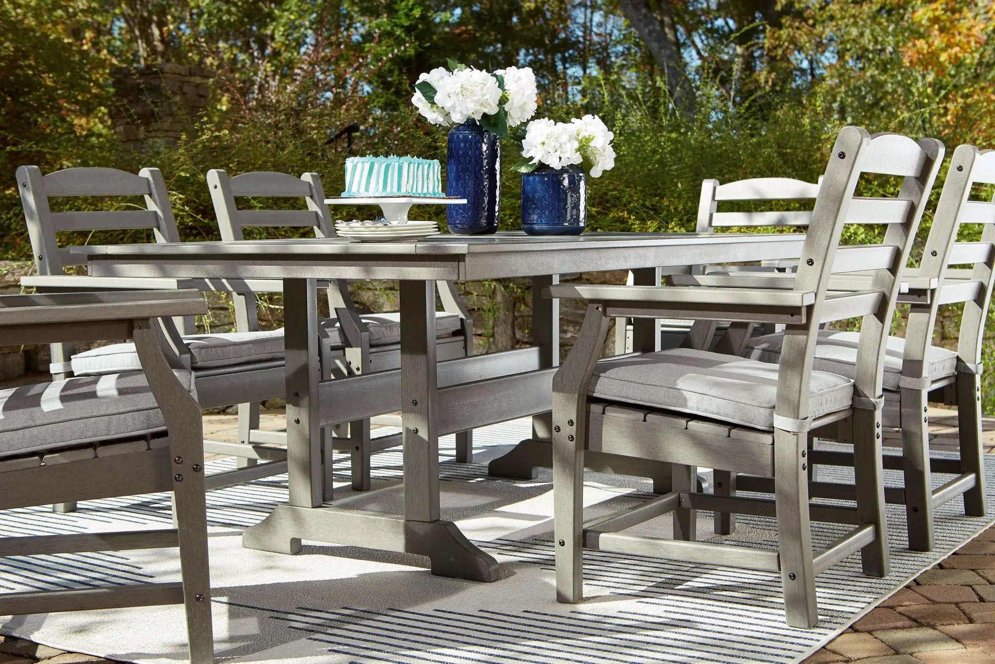 Visola - RECT Dining Table w/Umb OPT - Gray by Unique Piece Furniture