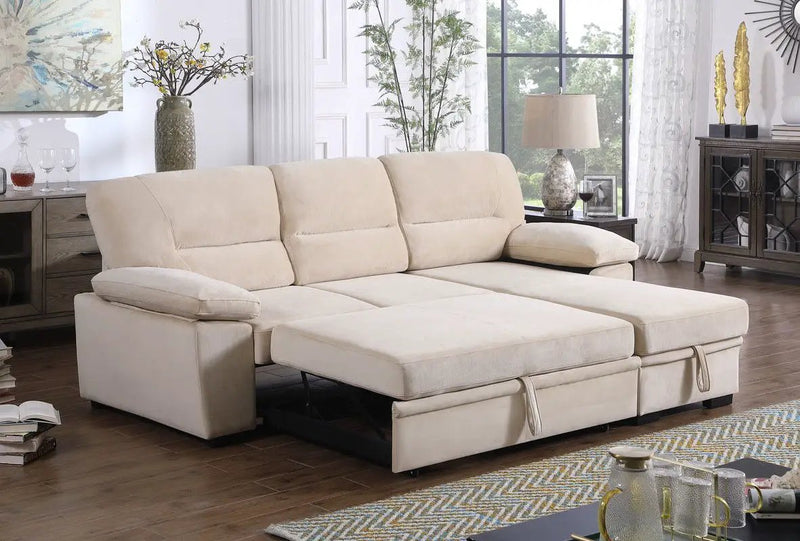 Kipling - Reversible Sleeper Sectional Sofa Chaise by Unique Piece Furniture