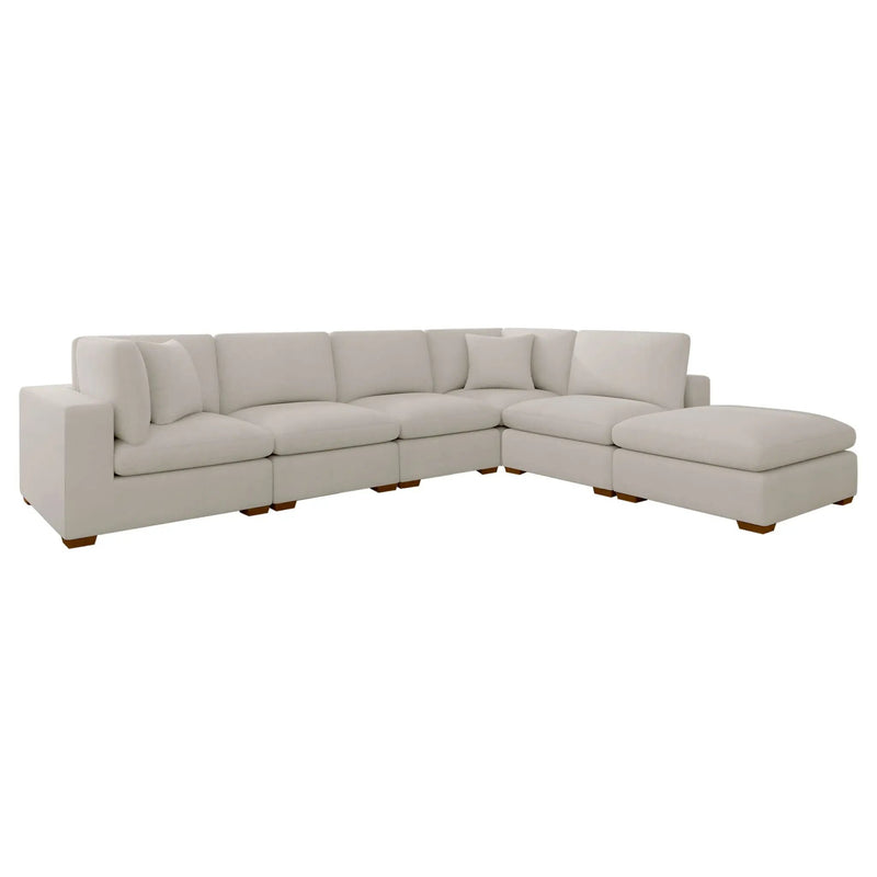 Lakeview 6-piece Upholstered Modular Sectional Sofa Ivory by Unique Piece Furniture