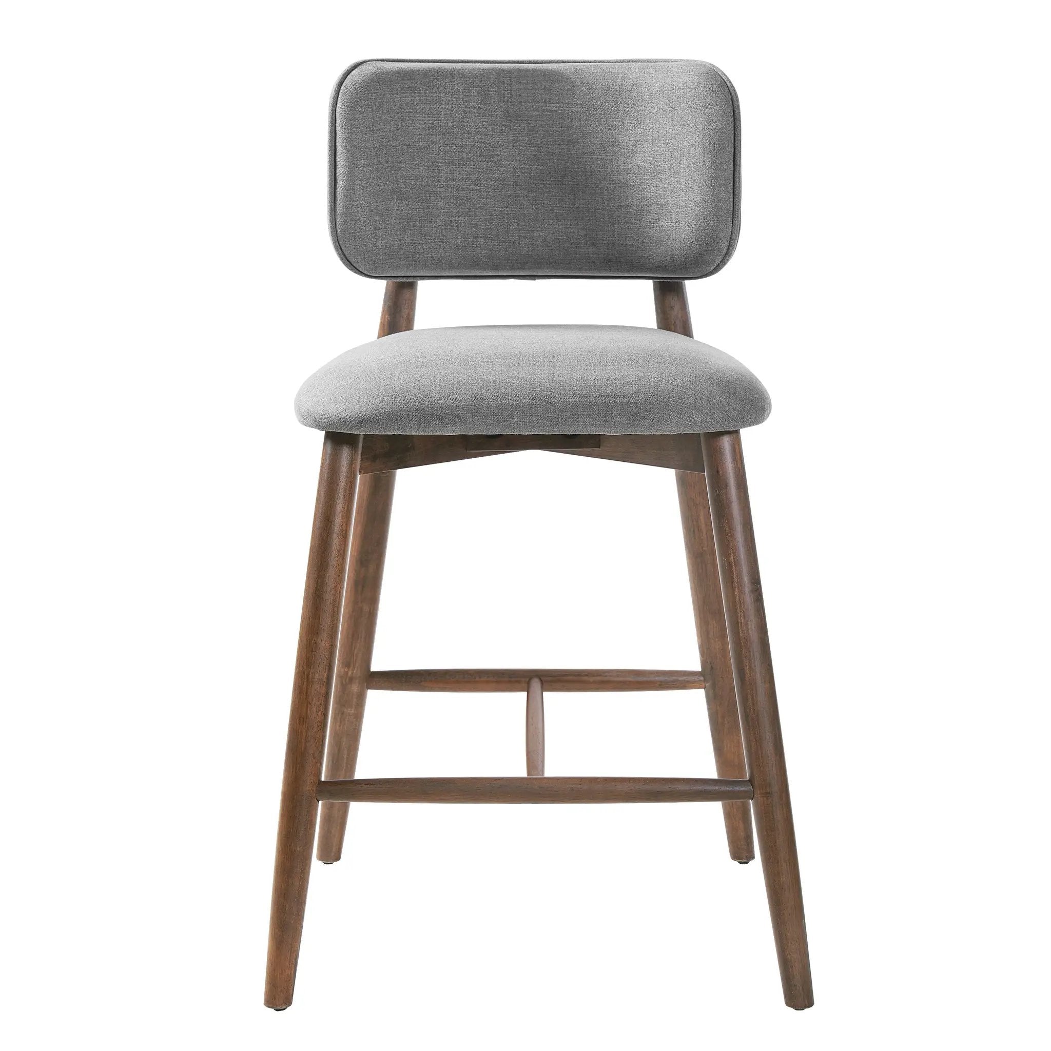 25.7 Inch Seat Height Fabric & Rubberwood Bar Stool by HouseOfZazla
