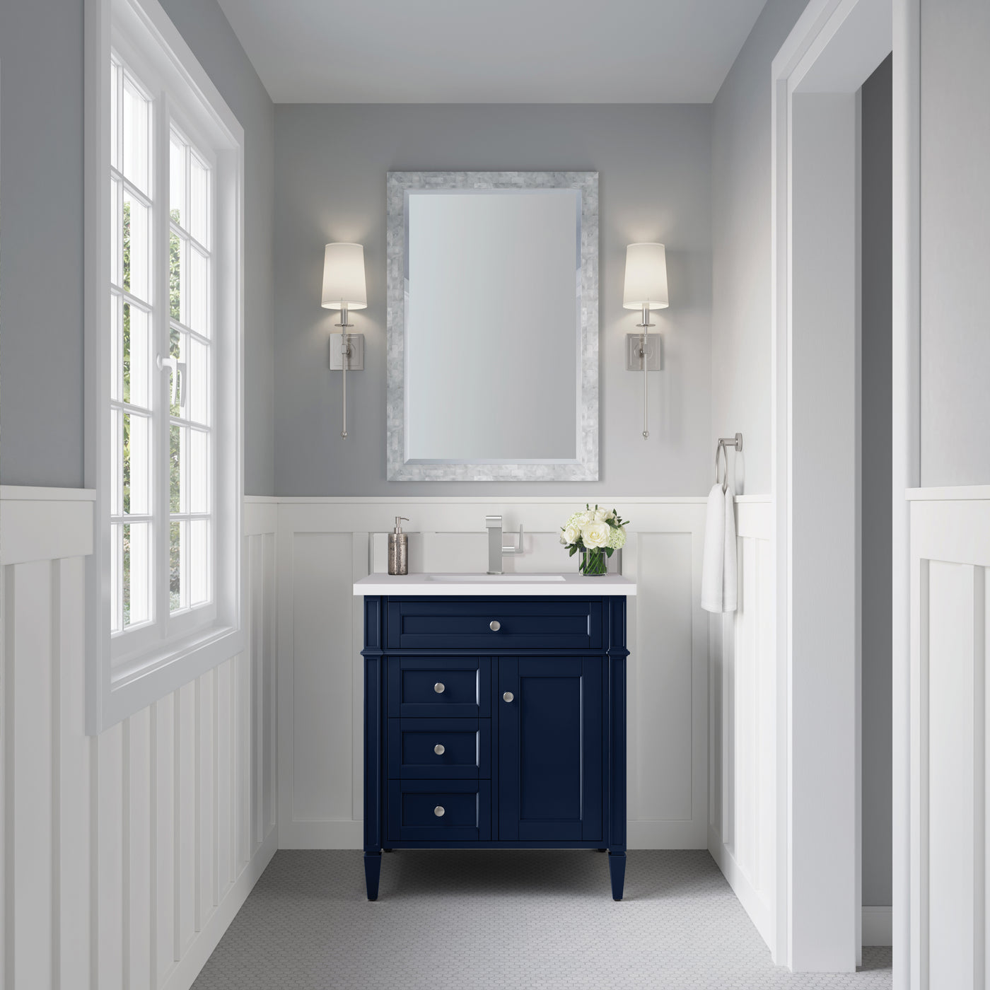 James Martin Brittany 30" Single Bathroom Vanity, Victory Blue, view 19