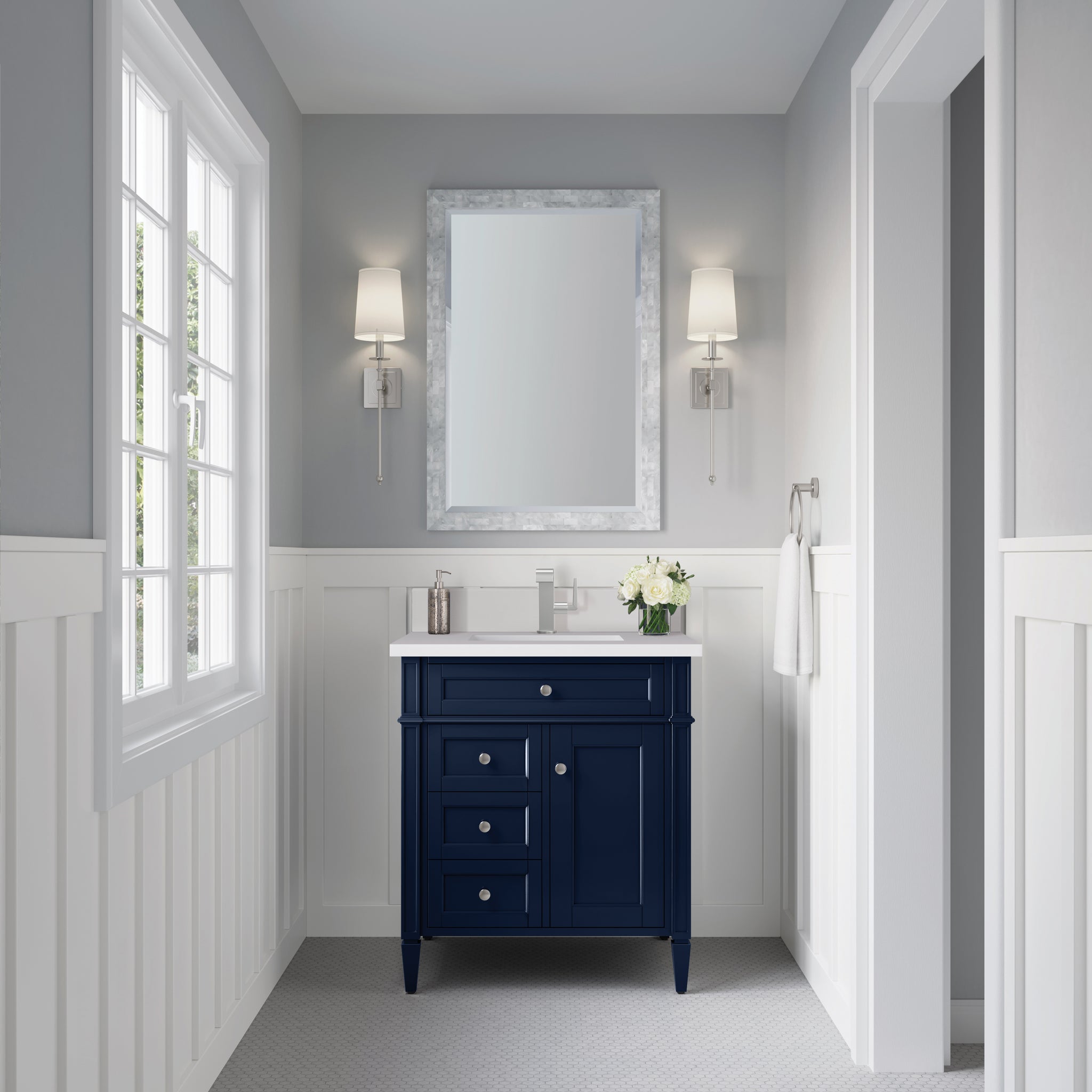 James Martin Brittany 30" Single Bathroom Vanity, Victory Blue, view 19
