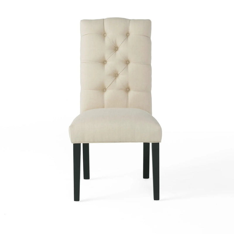 Harding Tufted Dining Chair Set of 2 - Natural by HouseOfZazla
