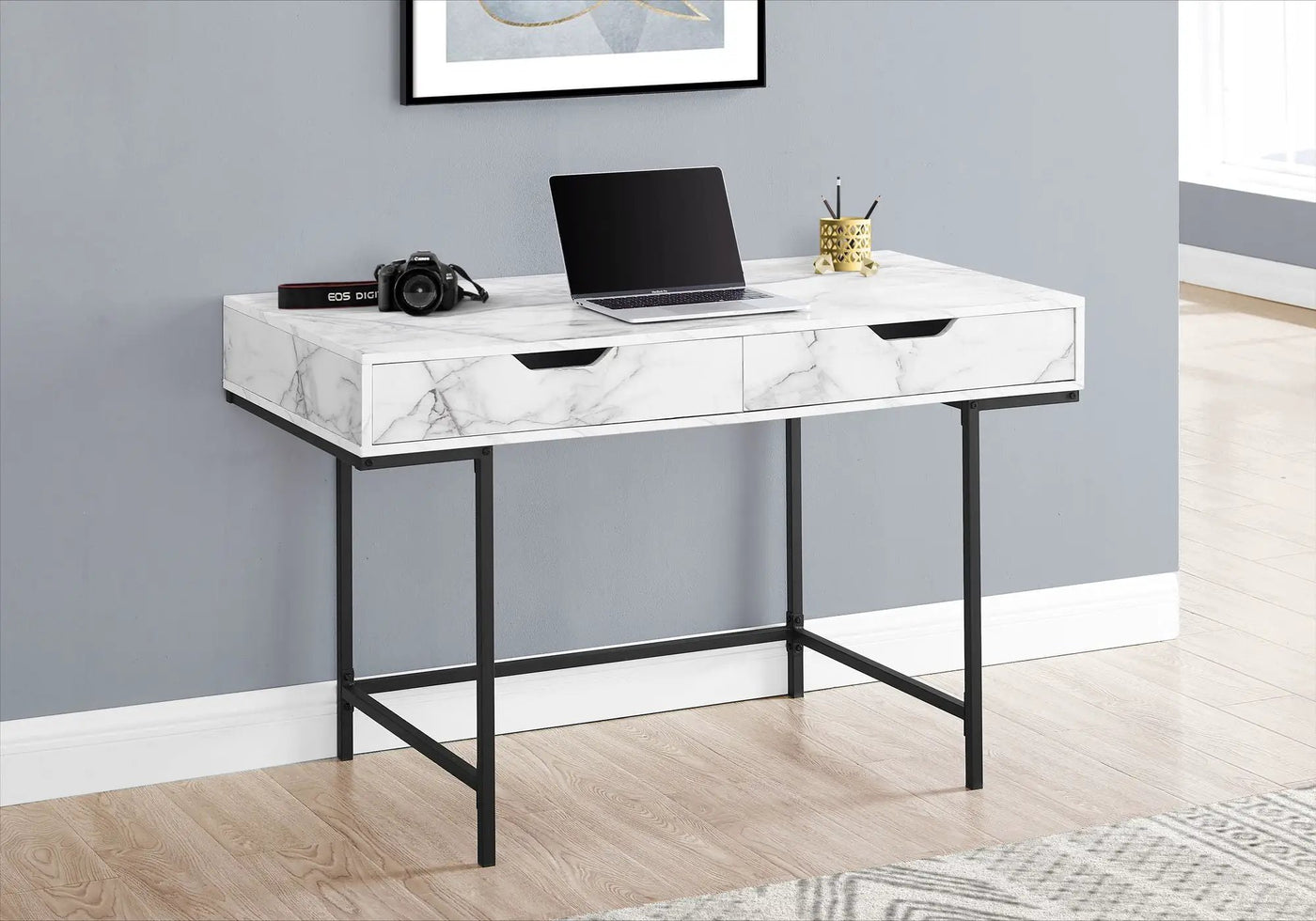 Computer Desk For Home Office, Laptop, Storage Drawers, Contemporary & Modern by Unique Piece Furniture