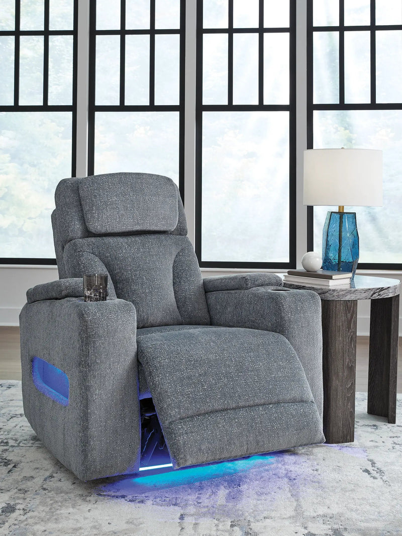 Studio Cave - Power Recliner - Steel by Unique Piece Furniture