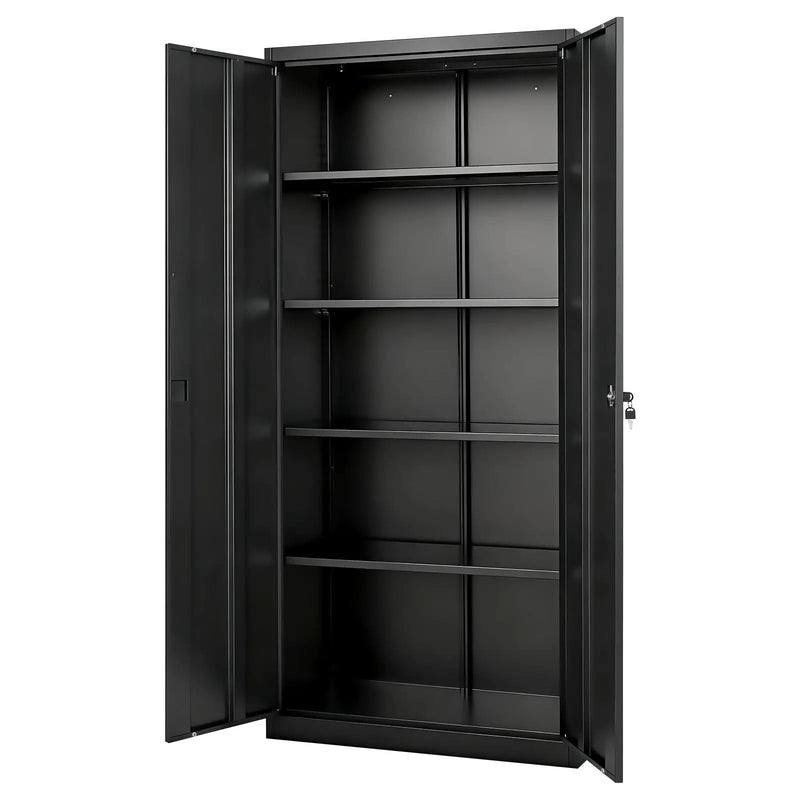 Metal Storage Cabinet, 68.9 in Lockable Steel Garage Cabinet by HouseOfZazla