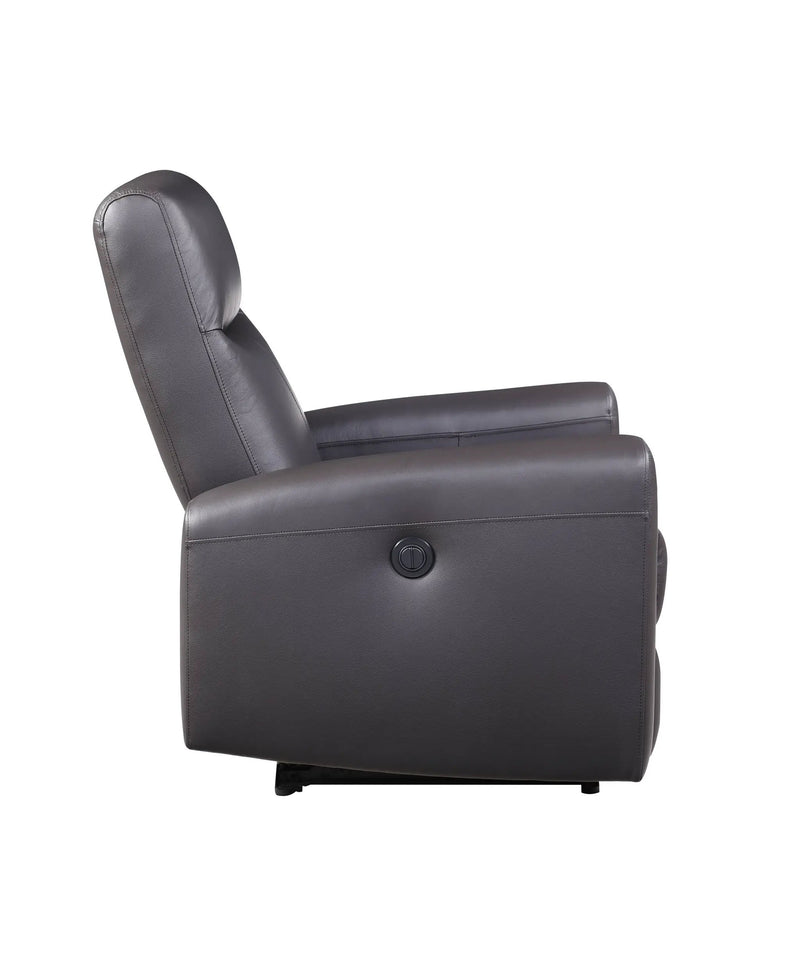 Blane - Top Grain Leather Match Power Motion Recliner - Brown by Unique Piece Furniture