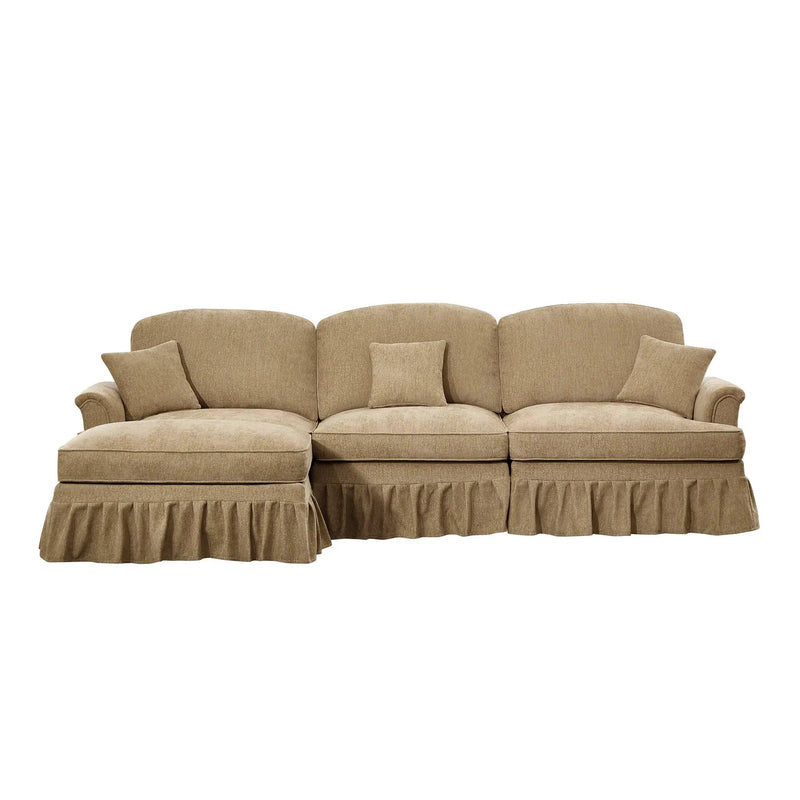 Mid Century Three Seater Modular L Shaped Sectional Couch, photo 9 of 10