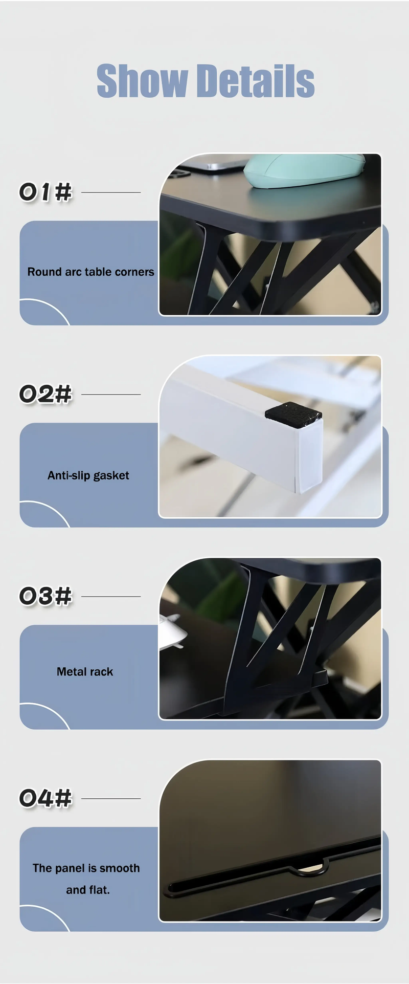 32 Inch Height Adjustable Desk Converter by HouseOfZazla