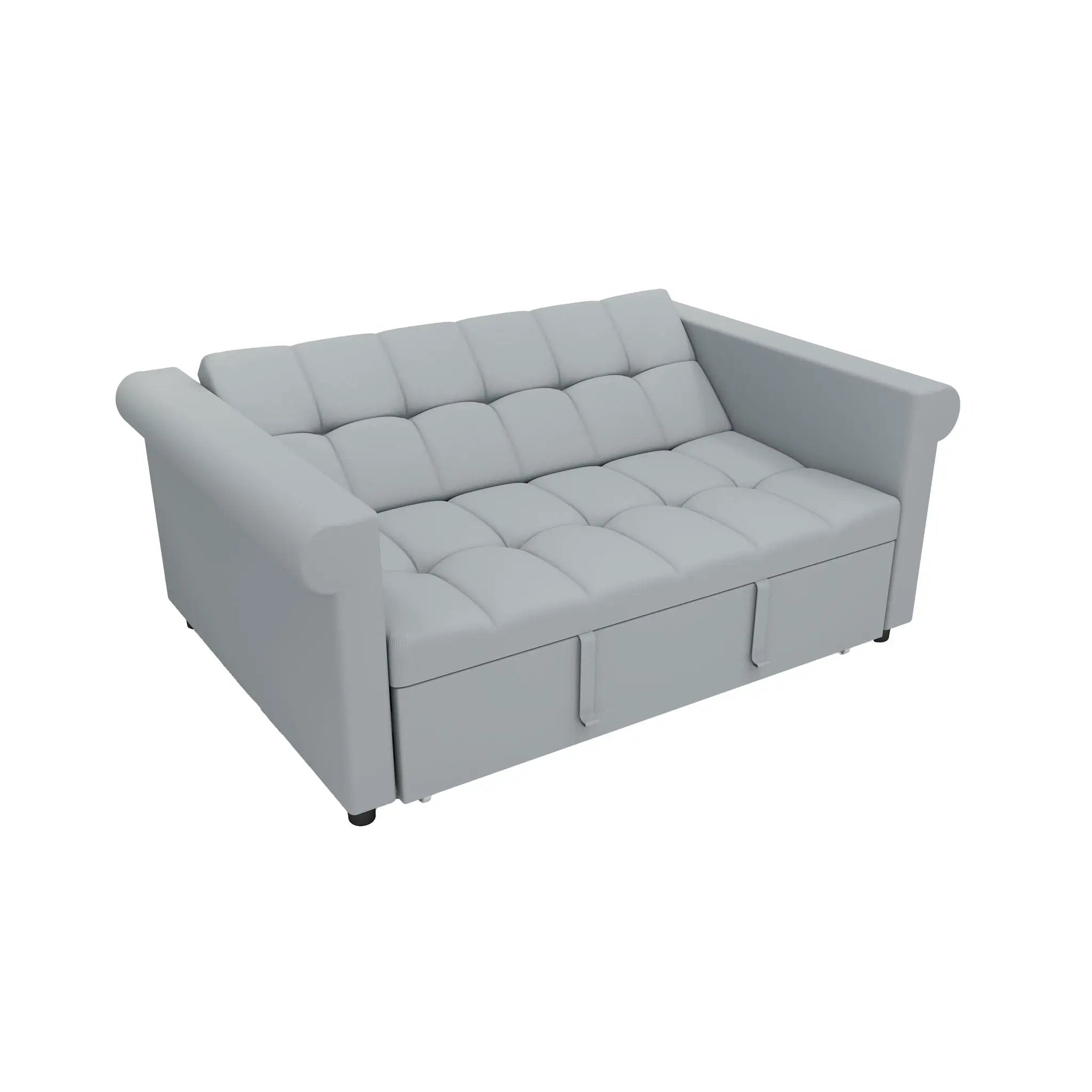 Compact Loveseat With Trundle Sleeper And Storage Pocket - Gray by Unique Piece Furniture