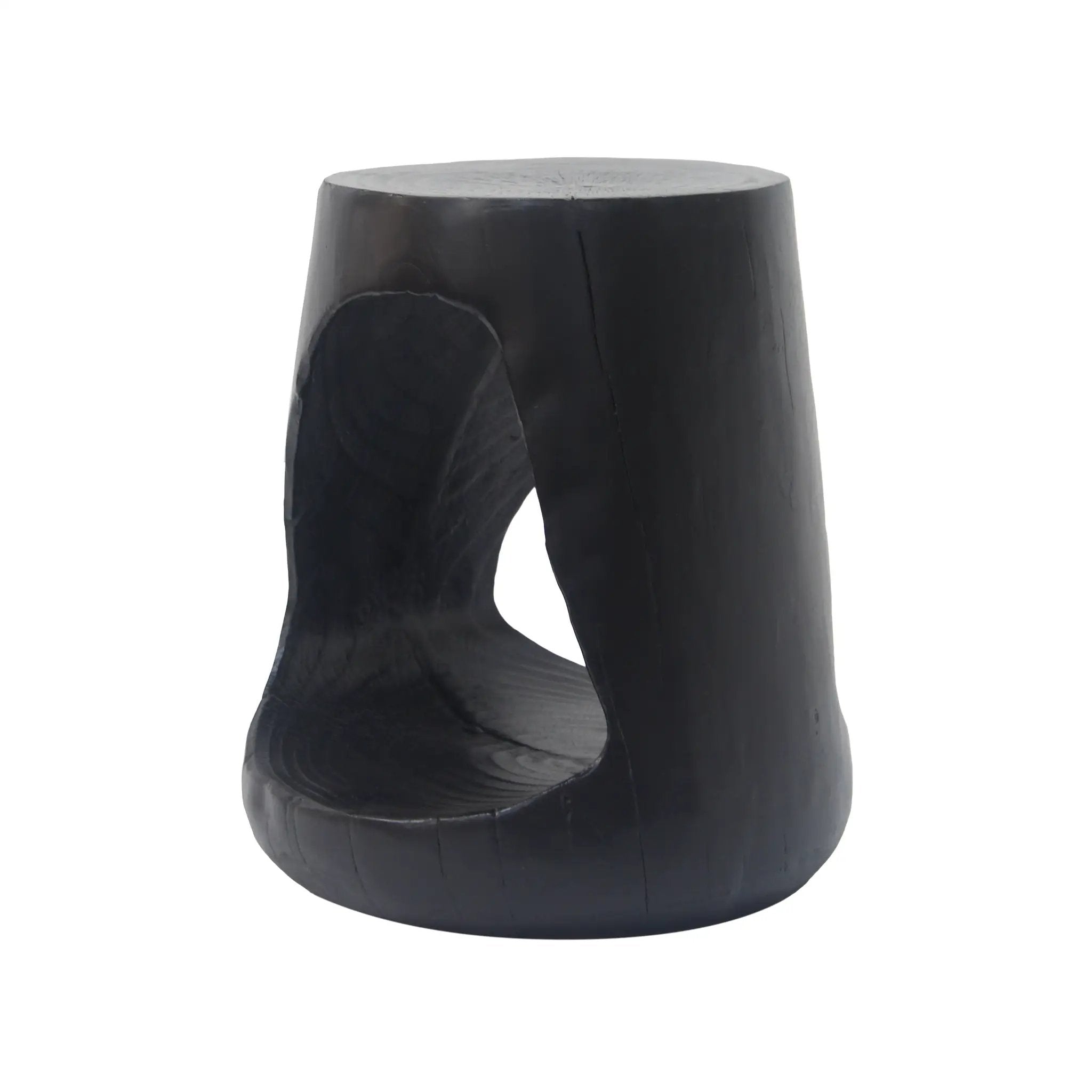 MGO Hollow Side Table with Wood-like Texture by BLAKHOM