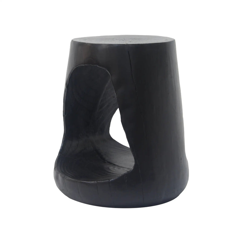 MGO Hollow Side Table with Wood-like Texture by BLAKHOM