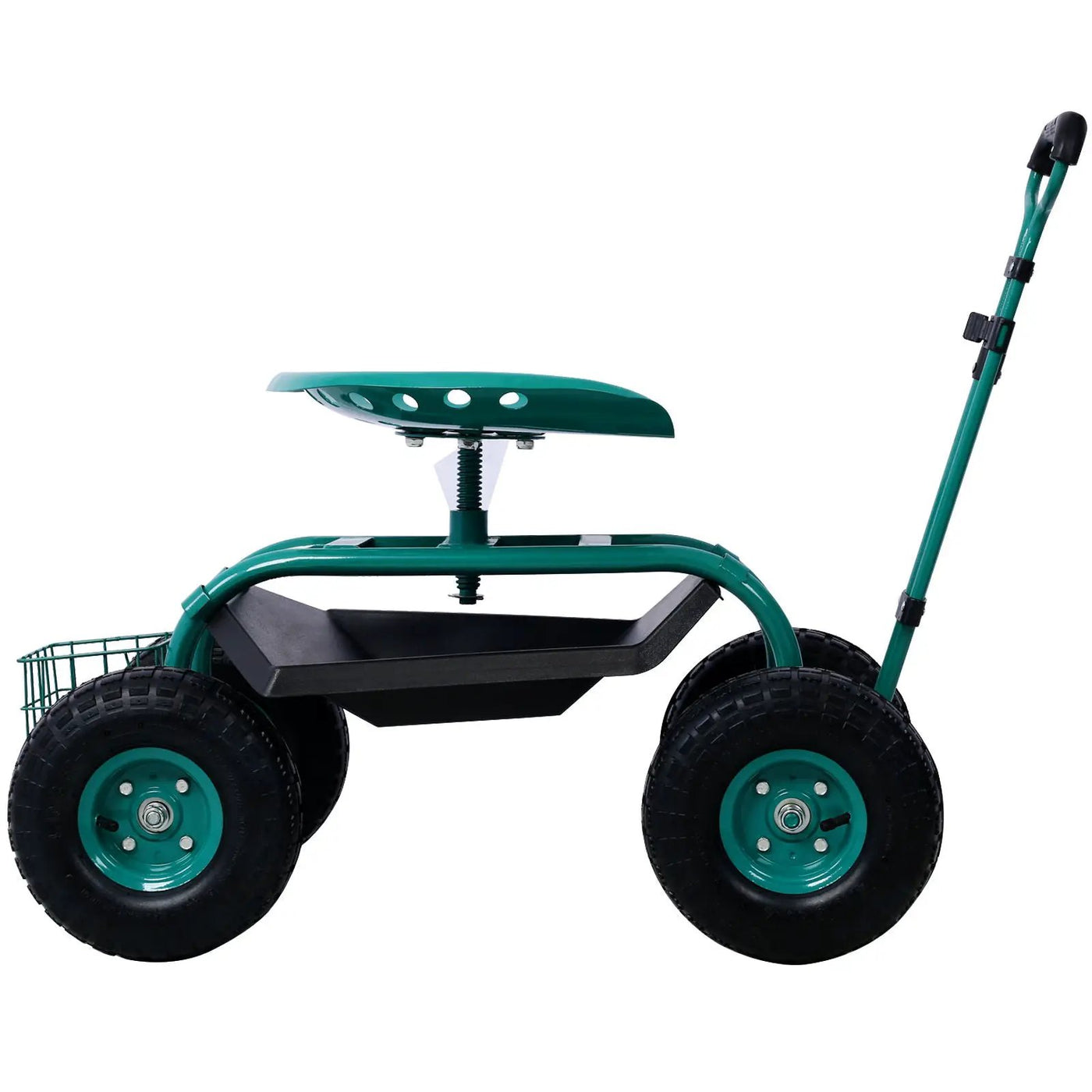 Rolling Garden Scooter Cart Seat With Wheels, 360 Swivel Seat, Tool Tray by HouseOfZazla