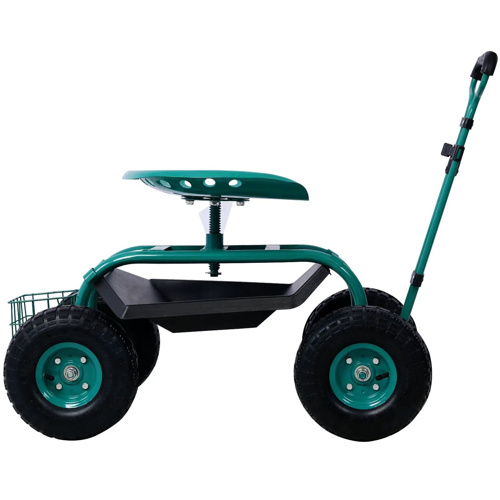 Rolling Garden Scooter Cart Seat With Wheels, 360 Swivel Seat, Tool Tray by HouseOfZazla