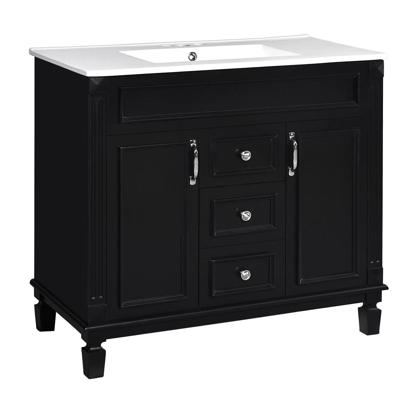 Bathroom Vanity With Top Sink and Soft-Closing Storage by HouseOfZazla