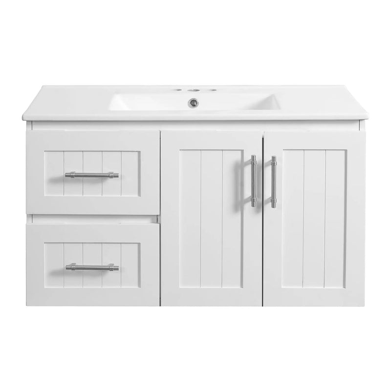 Wall Mounted Bathroom Vanity & Sink, 2 Drawers by Unique Piece Furniture
